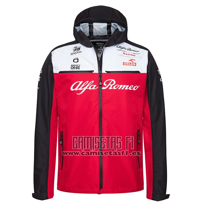 Rompevientos con Capucha del Alfa Romeo Racing F1 2021 Rojo Negro
